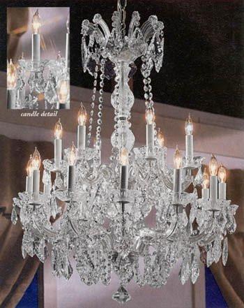 Maria Theresa Crystal Chandelier W/ Swarovski Crystal Chandeliers Lighting 30"X28" - A500-Silver/152/18Sw