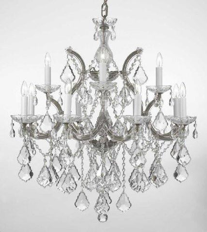 Maria Theresa Chandelier Lighting Trimmed With Spectra (Tm) Crystal - Reliable Crystal Quality By Swarovski - A500-Silver/B7/21532/12+1Sw