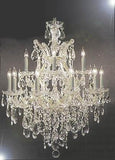 Set of 2-1 Chandelier Lighting Crystal Chandeliers H30"X W28" and 1 Maria Theresa Chandelier Crystal Lighting Chandeliers Dressed with Empress Crystal (Tm) H 50" W 37" - CS/21532/12+1 + CS/2232/24+1 A500-