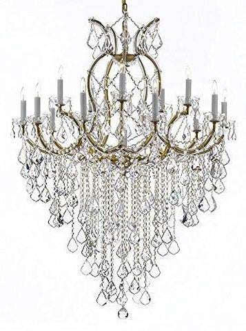 Maria Theresa Chandelier Crystal Lighting Chandeliers H 50" W 37" Great For Large Foyer / Entryway Trimmed With Spectra (Tm) Crystal - Reliable Crystal Quality By Swarovski - A500-B12/21510/15+1Sw