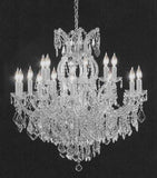Swarovski Crystal Trimmed Chandelier Crystal Chandelier H38" W37" - A500-Silver/1/21510/15+1Sw