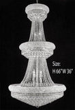 Swarovski Crystal Trimmed Chandelier Empire Chandelier Lighting W/ Swarovski Crystal H66" X W36" - Perfect For An Entryway Or Foyer - A500-Cs/541/32Sw