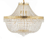 Nail Salon French Empire Crystal Chandelier Lighting - Great for The Dining Room, Foyer, Entryway, Family Room, Bedroom, Living Room and More! H 30" W 36" - A500-H30/CG/4199/25