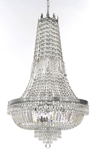 French Empire Crystal Chandelier Lighting- Great for the Dining Room, Foyer, Entry Way, Living Room H50" X W30" - A500-B8/CS/870/14LARGE