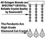 Swarovski Crystal Trimmed Chandelier French Empire Crystal Semi Flush Chandelier H18" X W24" - A500-Flush/Cs/870/9Sw